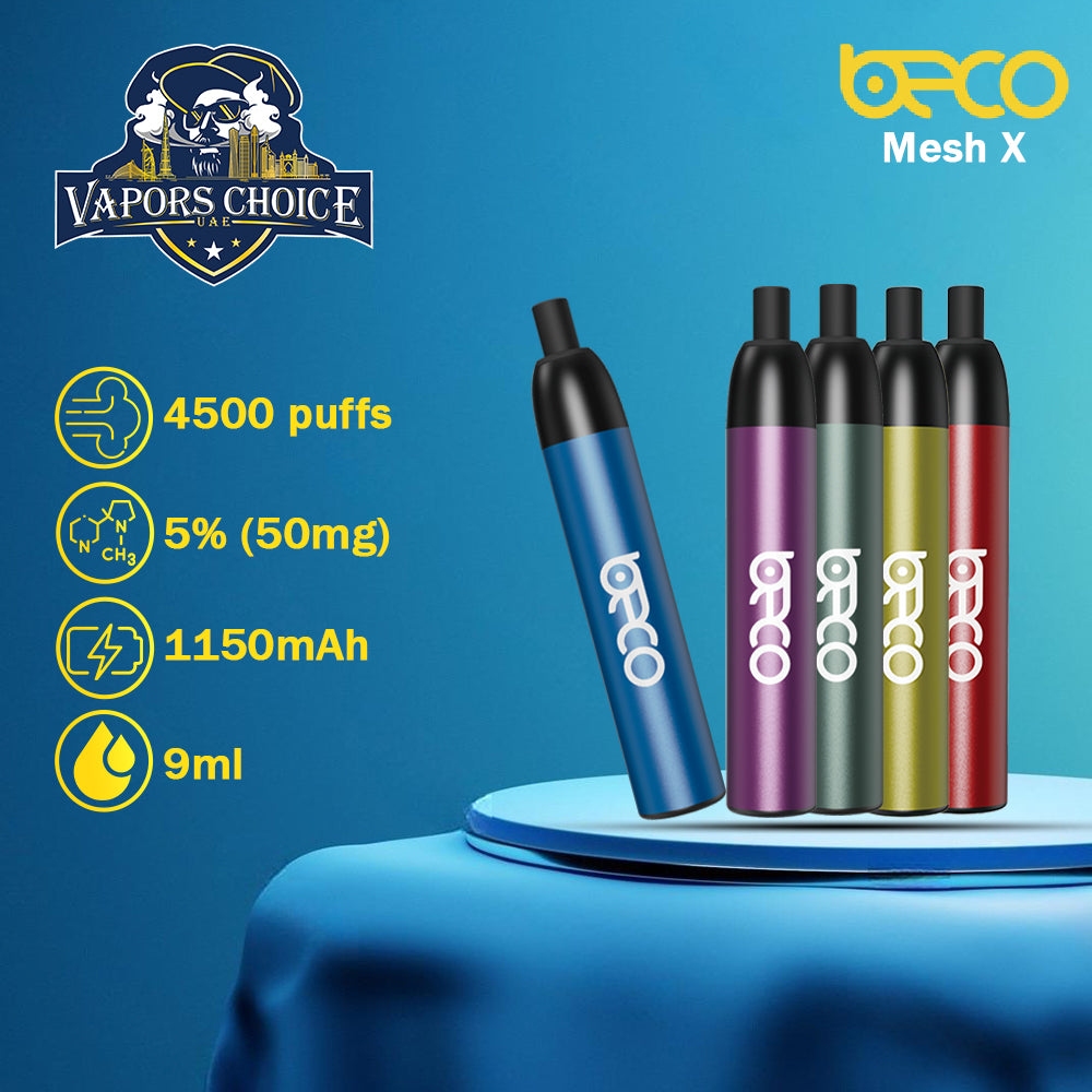 Beco Mesh X 4500 Puffs Disposable Vape Non-Rechargeable 1st UAE Abu Dhabi